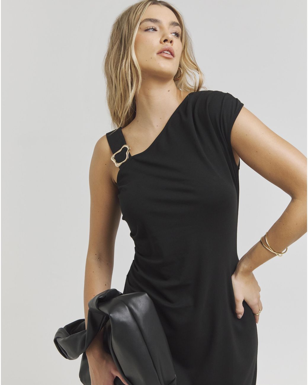 Simply Be Black Midaxi Stretch Dress
