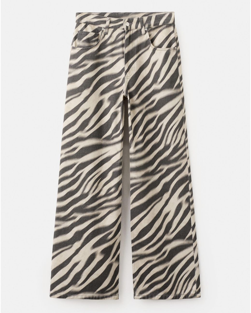 Mango White Printed Jean