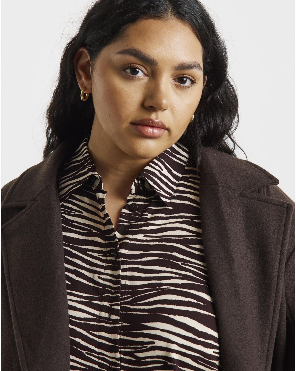 Simply Be Blue Viscose Shirt