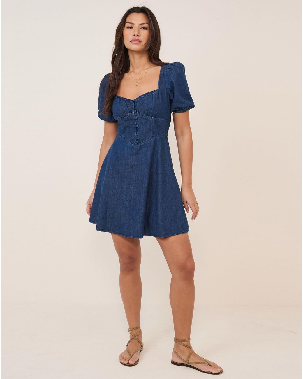 Nobody's Child Blue Tulla Mini Denim Dress