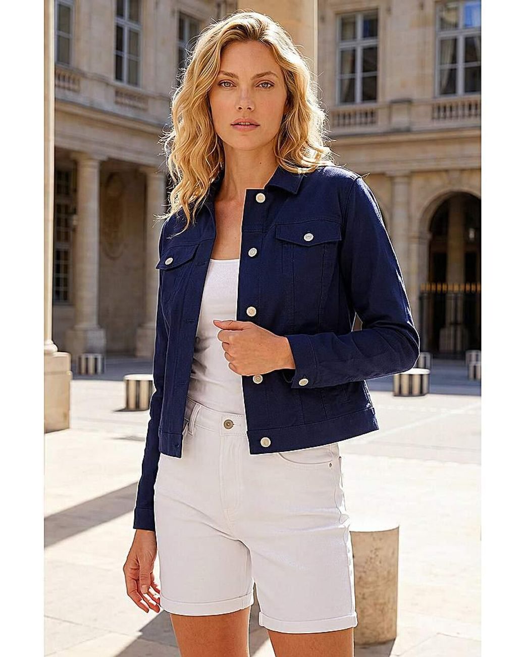 Roman Blue Roman Stretch Pocket Detail Jacket