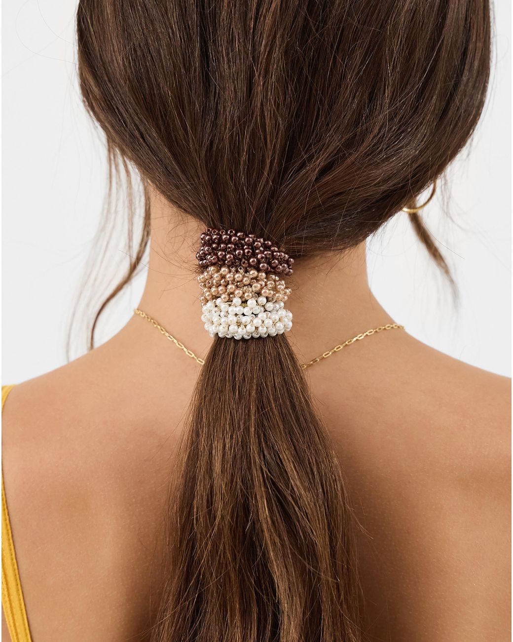 Accessorize White 3-Pack Pearl Hair Scrunchies