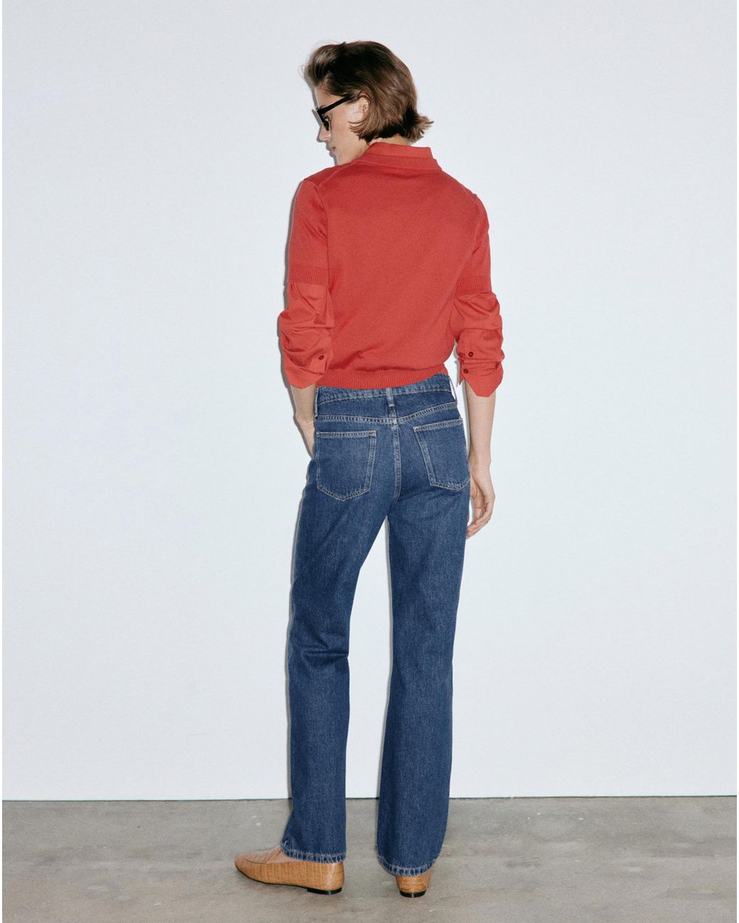 Mango Blue Matilda High Rise Straight Jean