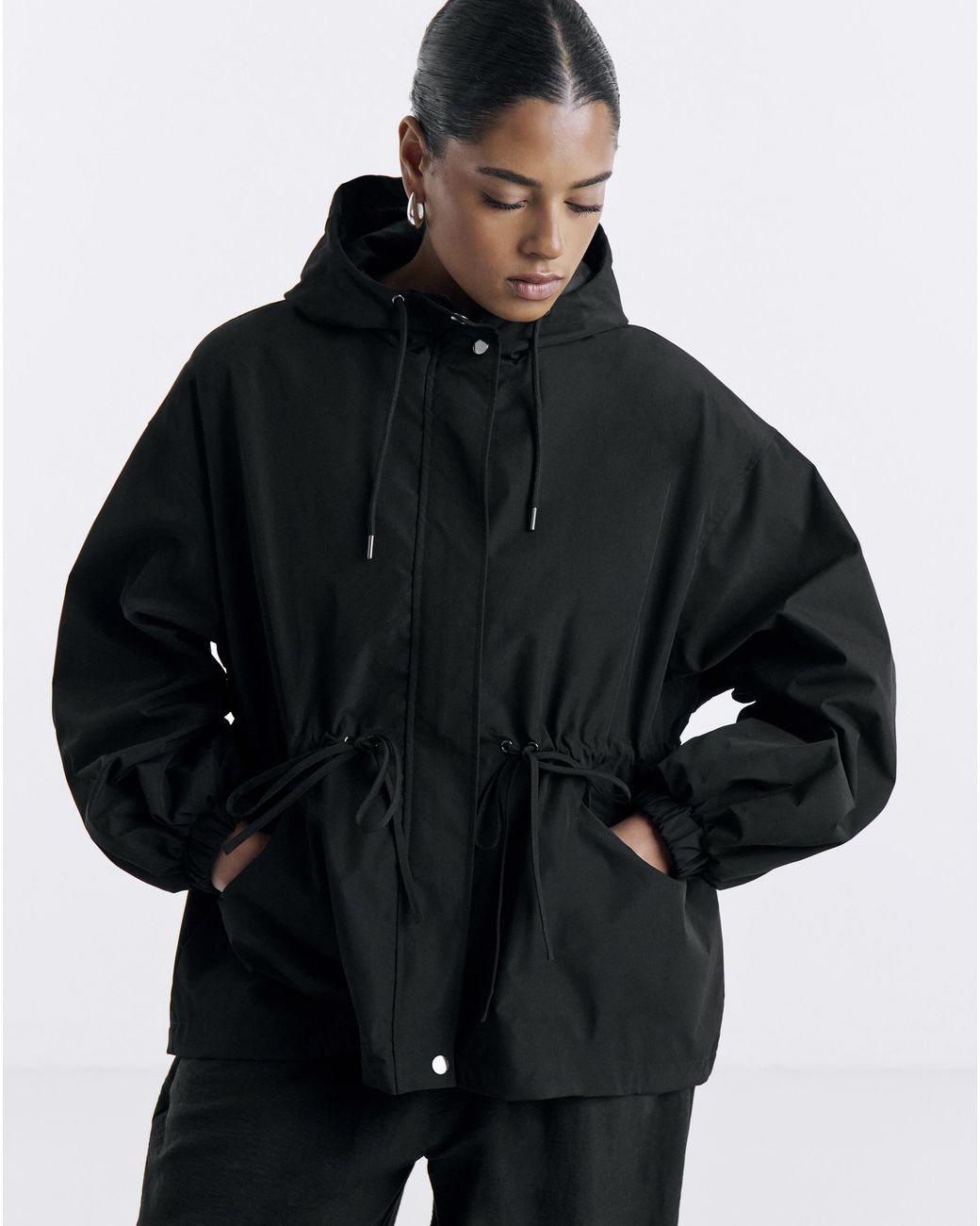 Simply Be Blue Hooded Swing Parka Jacket