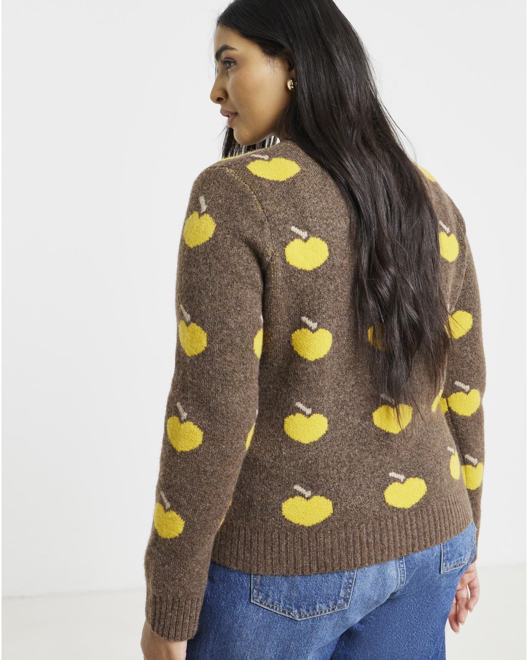 Simply Be Multicolor Apple Design Crew Neck Jumper