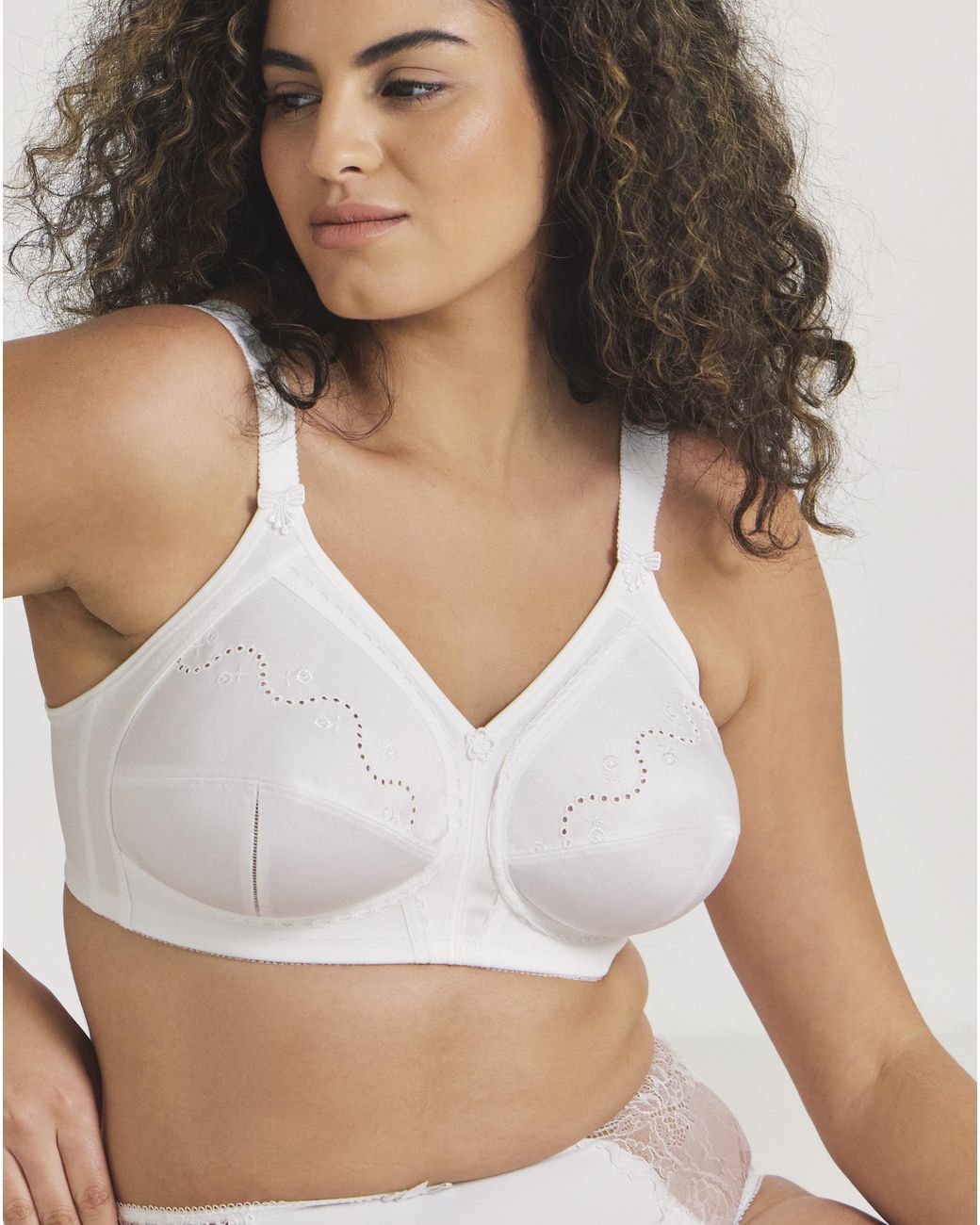 Triumph White Doreen Cotton Nonwired Bra