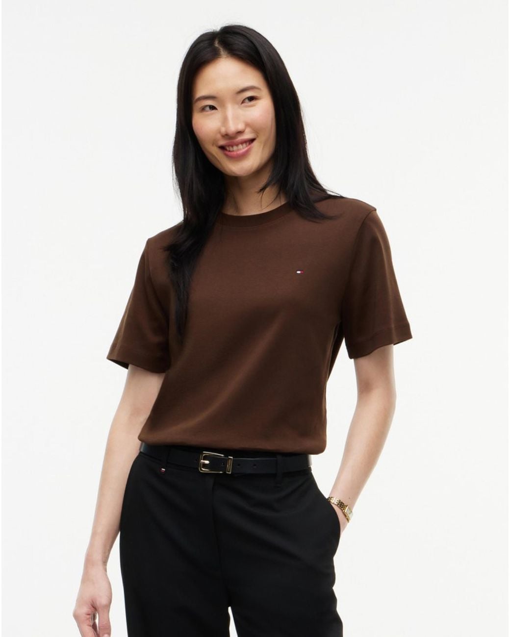 Tommy Hilfiger Brown Boxy T-Shirt