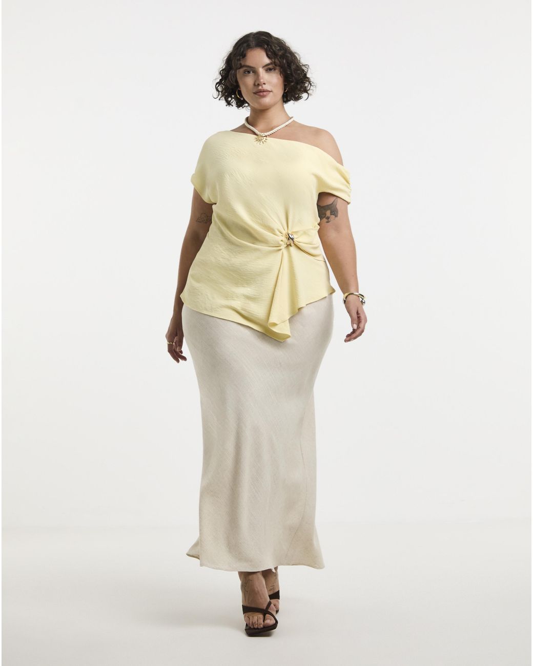 Simply Be Natural Ruched Detail Top