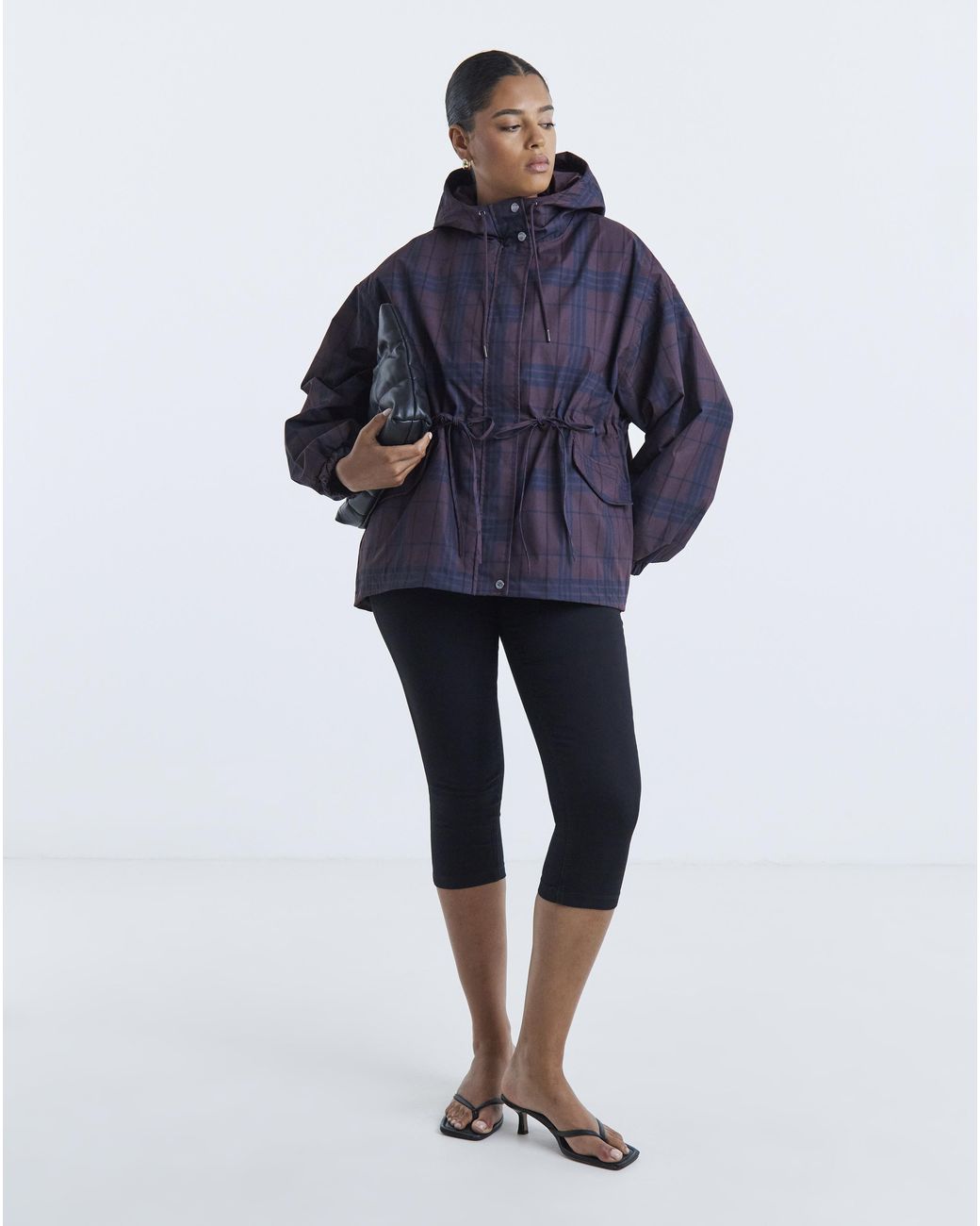 Simply Be Blue Hooded Swing Parka Jacket