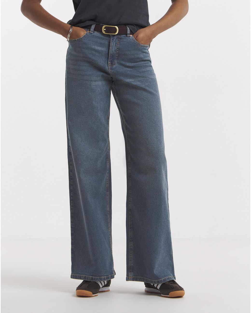 Simply Be Blue 24/7 Wide Leg Jeans