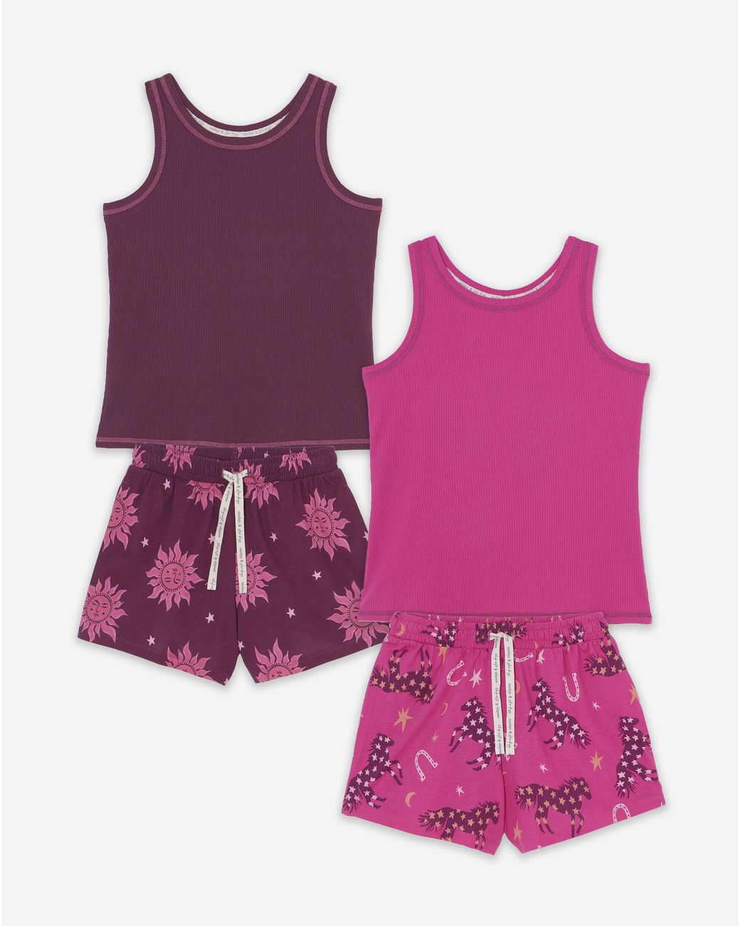 Pretty Secrets Pink 2 Pack Pyjama Short Sets