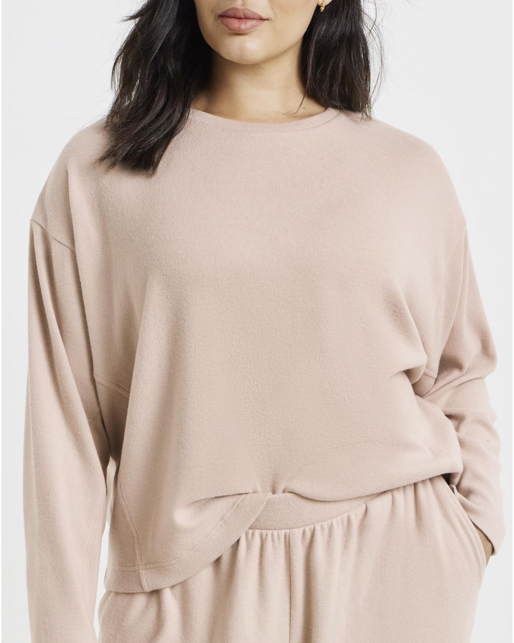 Figleaves Natural Soft Knit Batwing Lounge Set