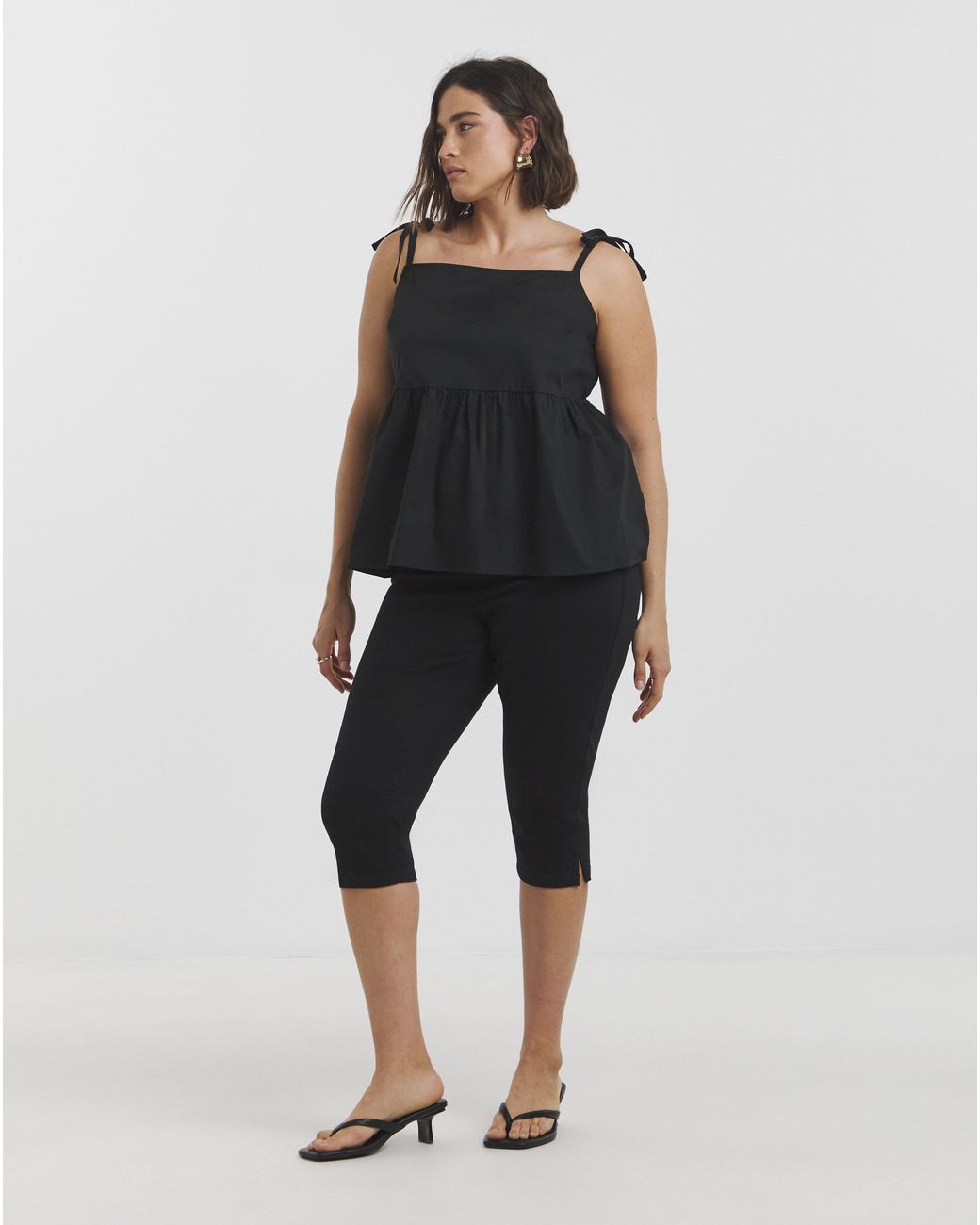 Simply Be Blue Stretch Denim Capri Jeans