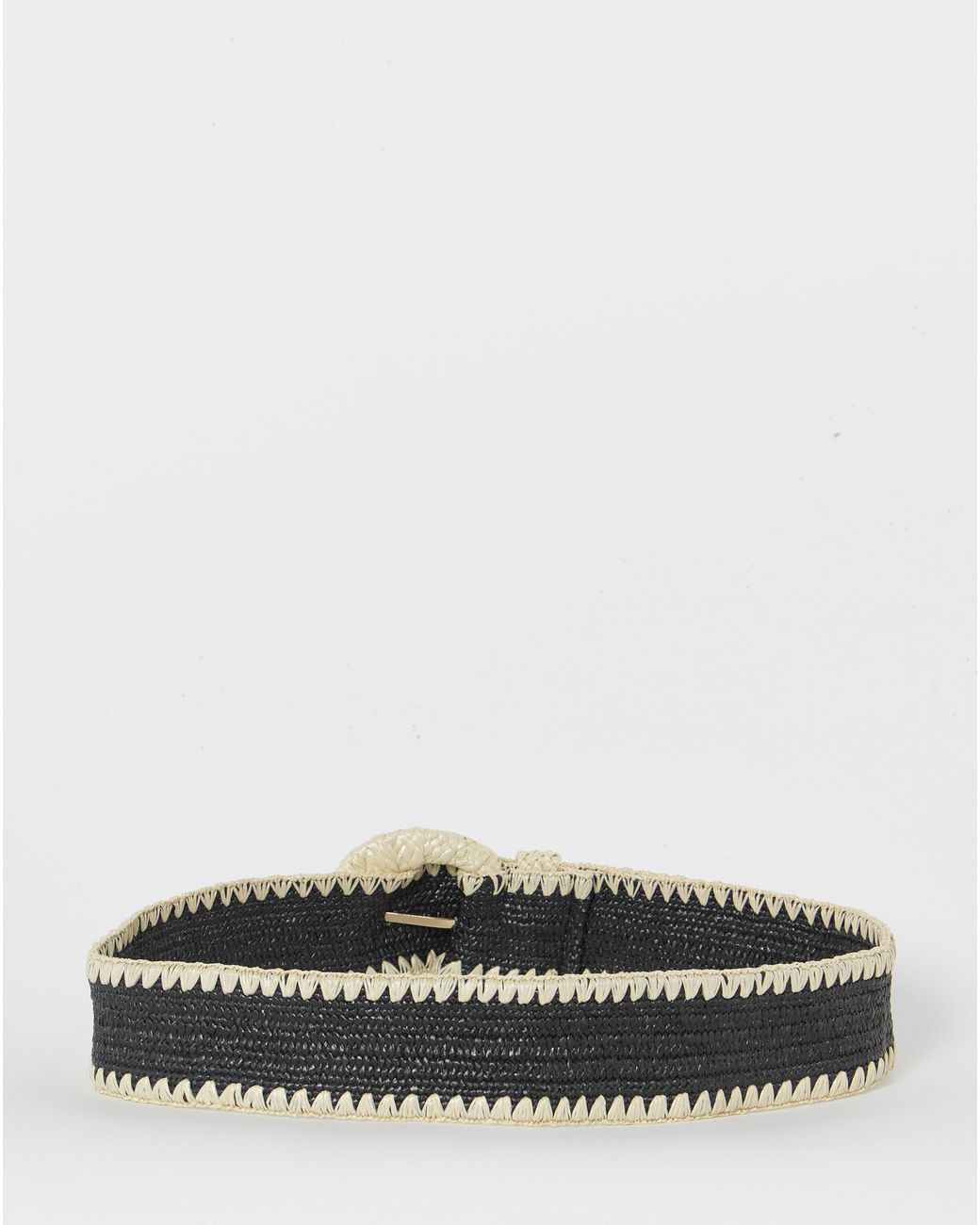 JD Williams Black Raffia Stretch Belt