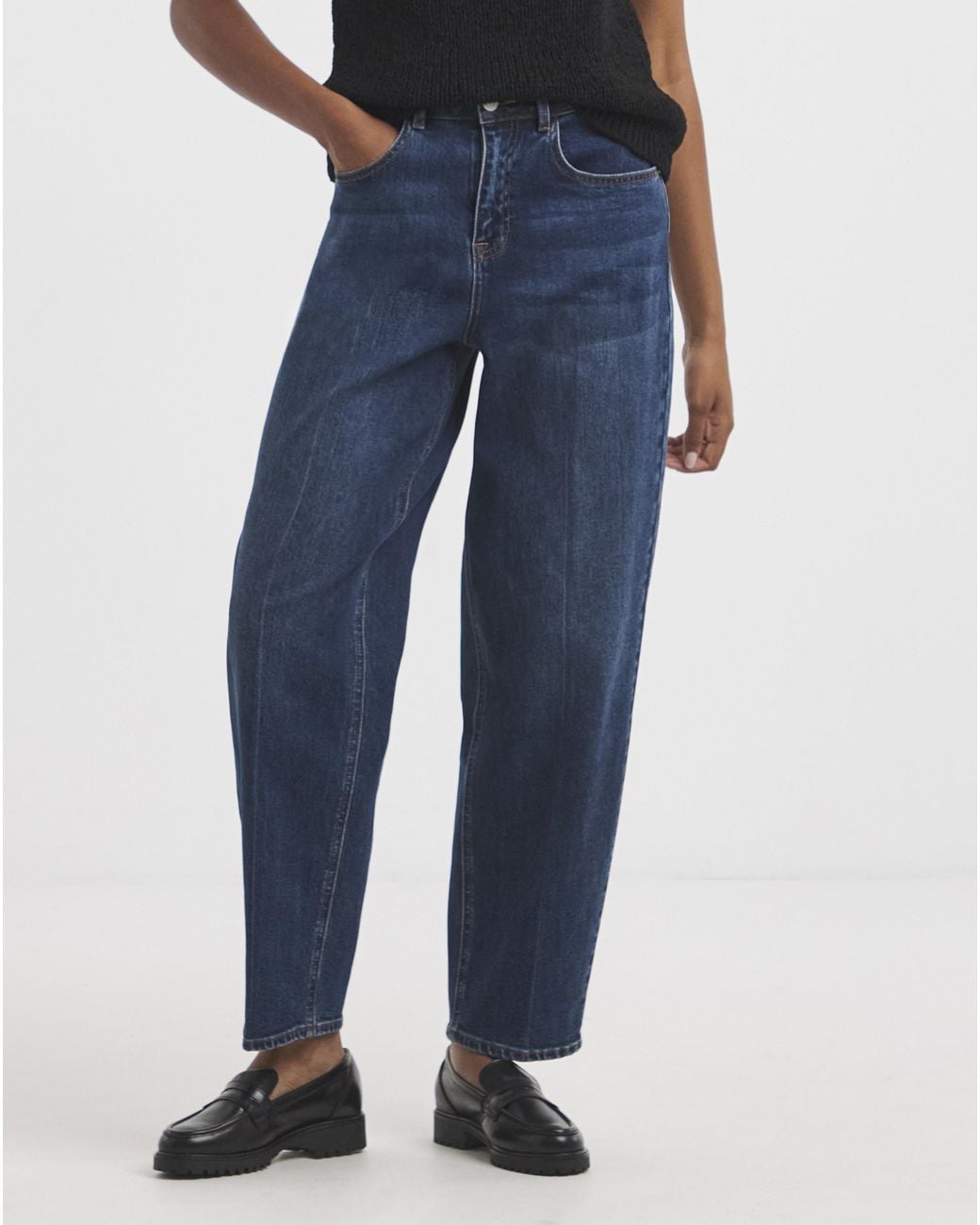 Simply Be Blue Barrel Jean