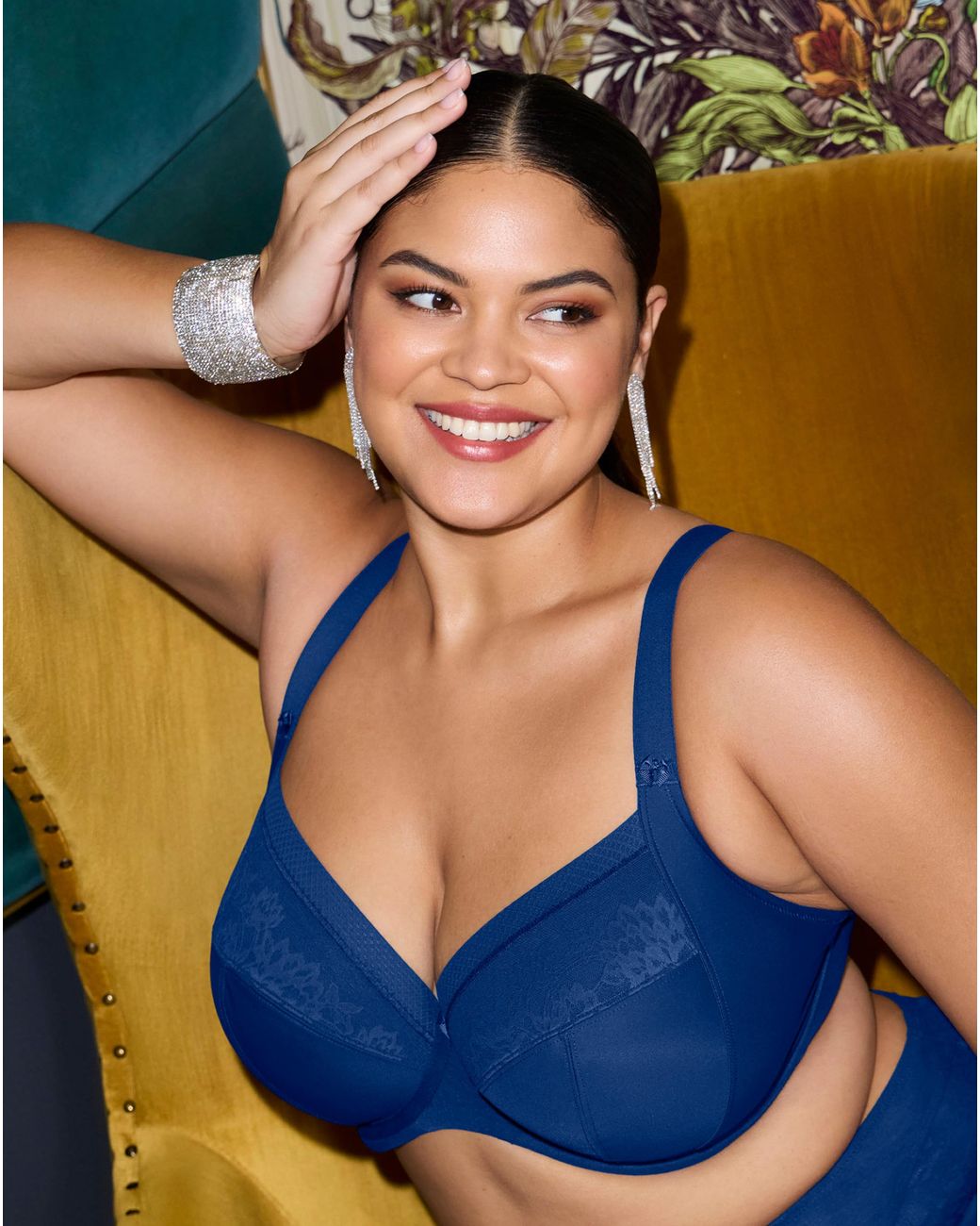Elomi Blue Nerina Plunge Wired Bra