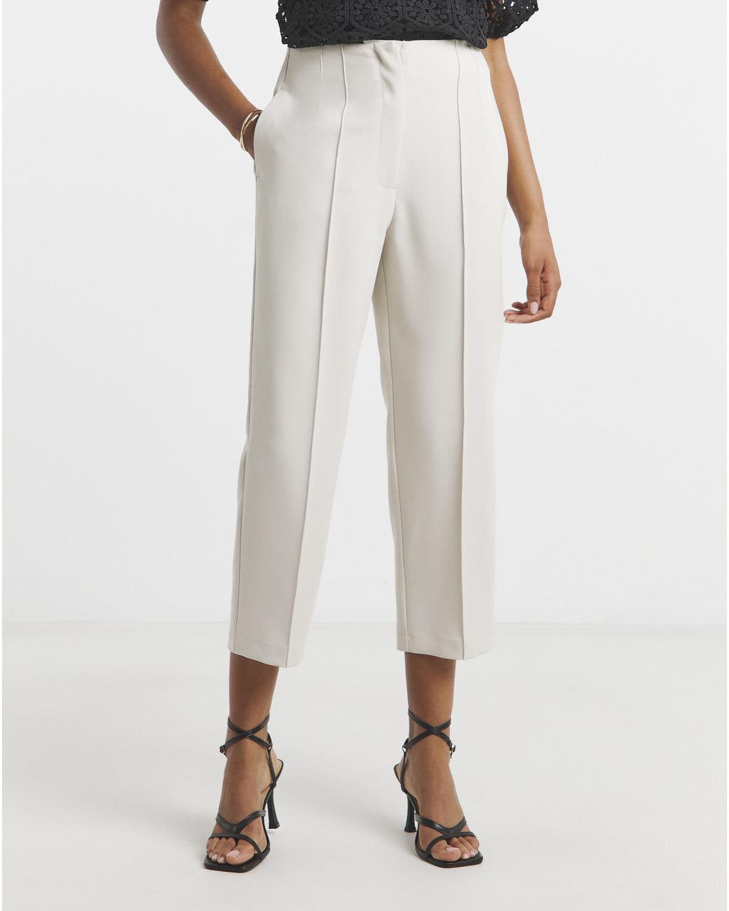 Joanna Hope White Tailored Capri Trousers
