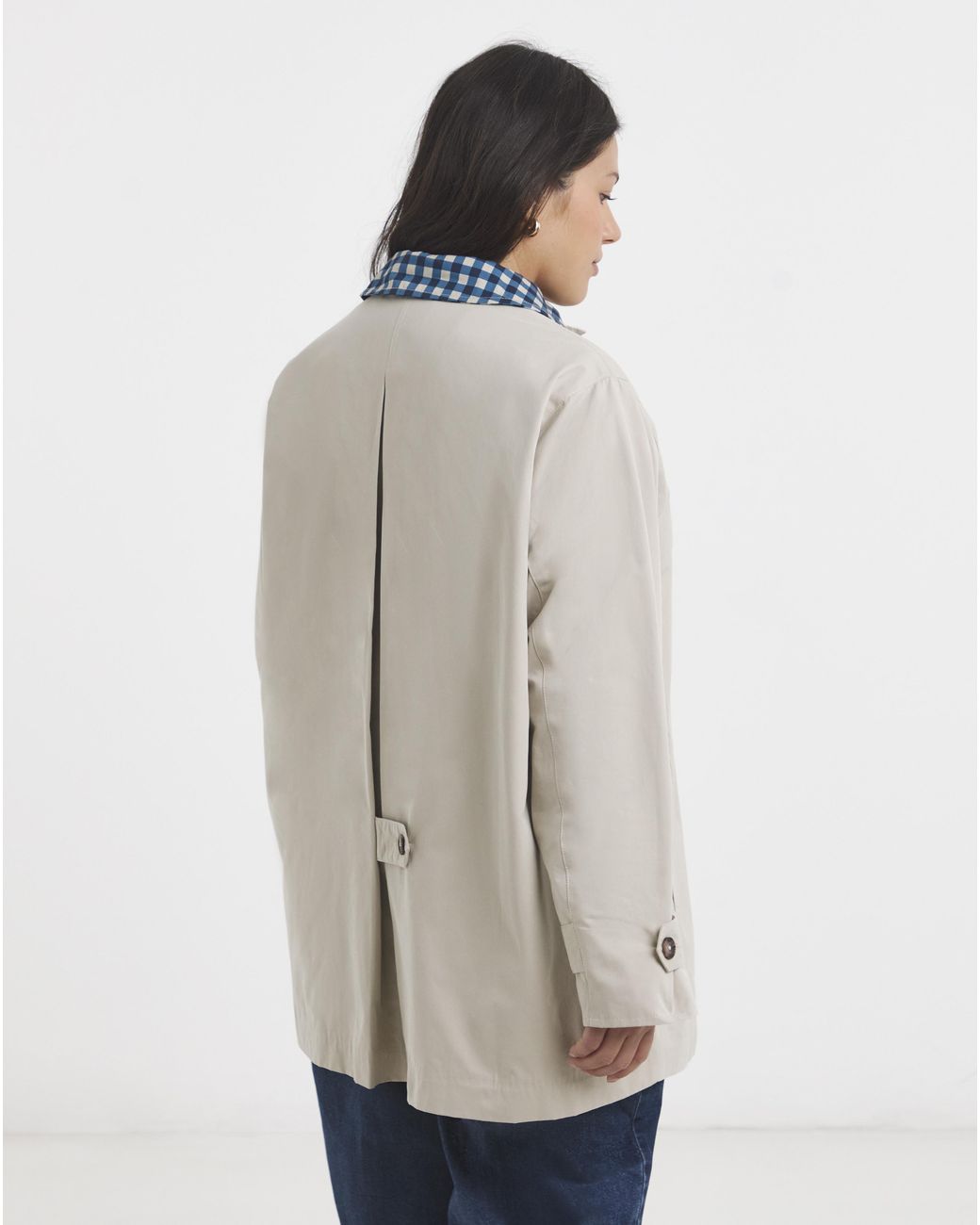 Simply Be Brown Checked Collar Car Coat
