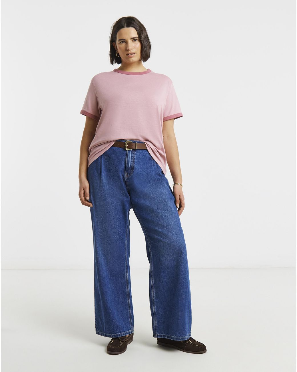 Simply Be Pink Ringer T-Shirt
