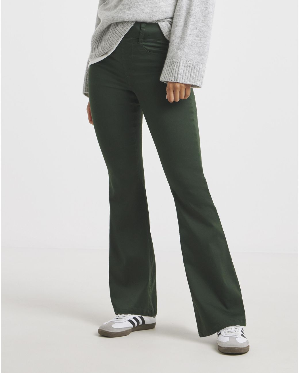 Simply Be Green Flare Leg Jegging