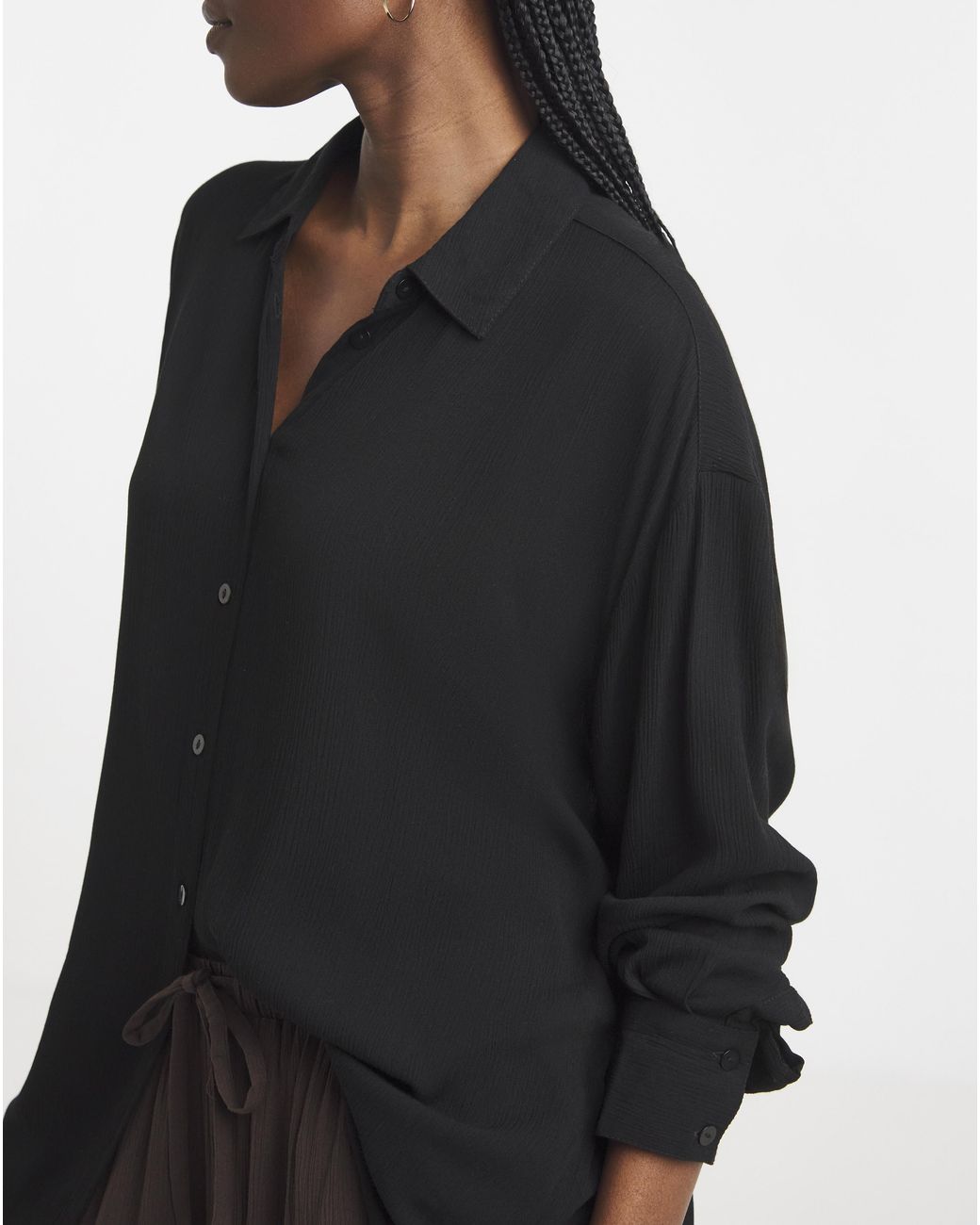 Simply Be Blue Crinkle Shirt