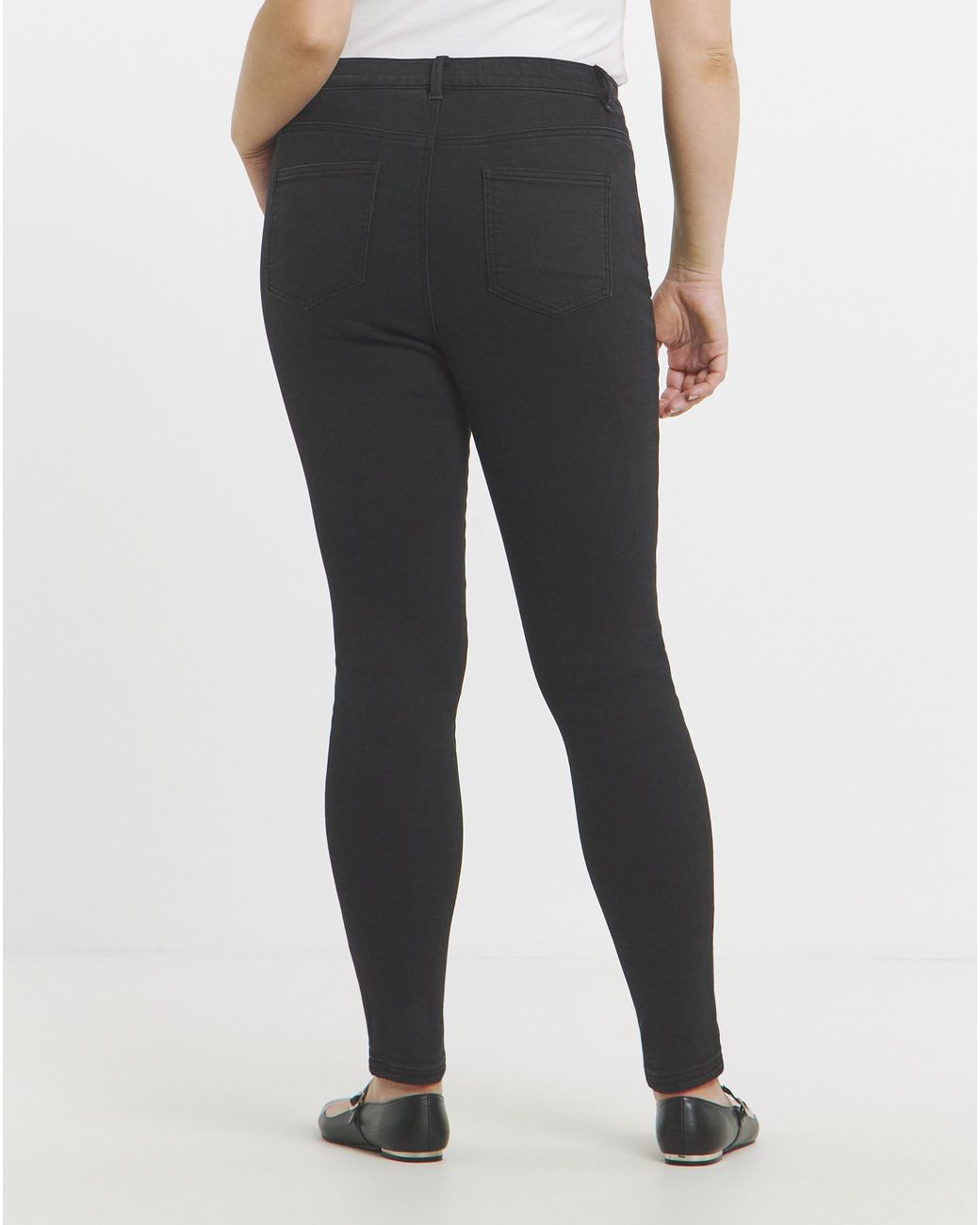 Simply Be White Fleece Lined Cosy Skinny Jeans