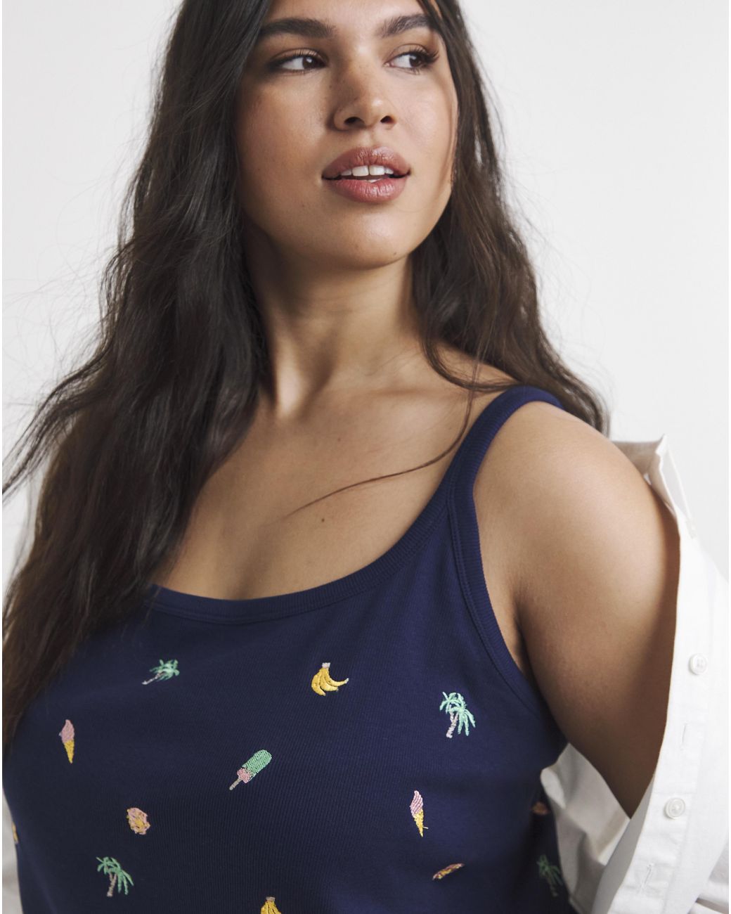 Simply Be Blue Holiday Embroidered Vest