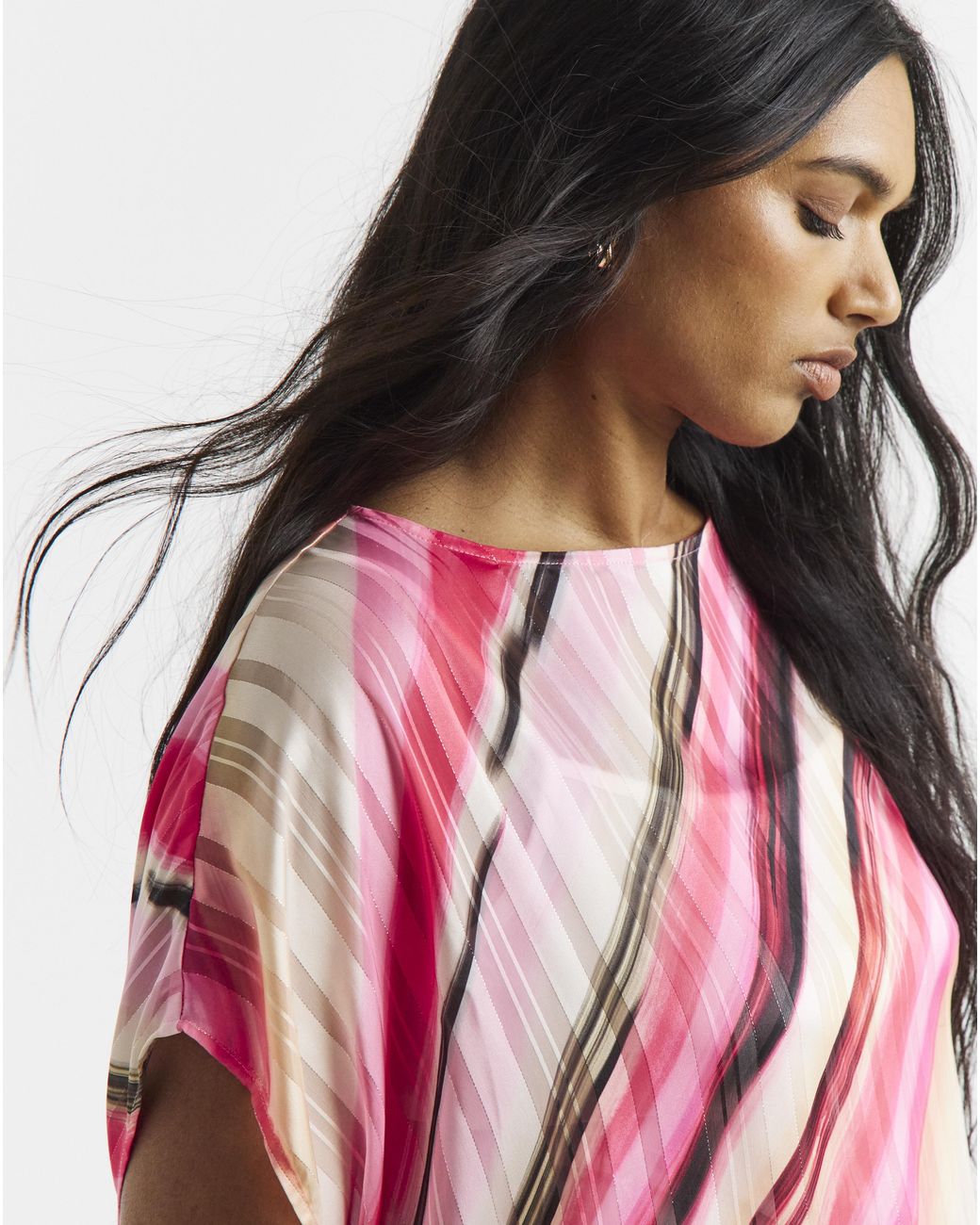 Joanna Hope Pink Asymmetric Blouse