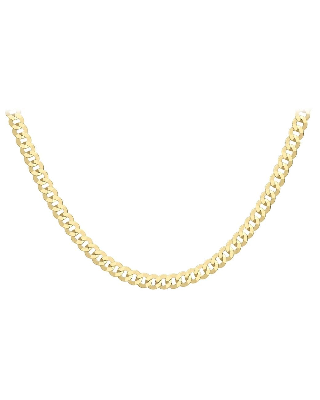 iJewel Metallic 9Ct Flat Curb Chain