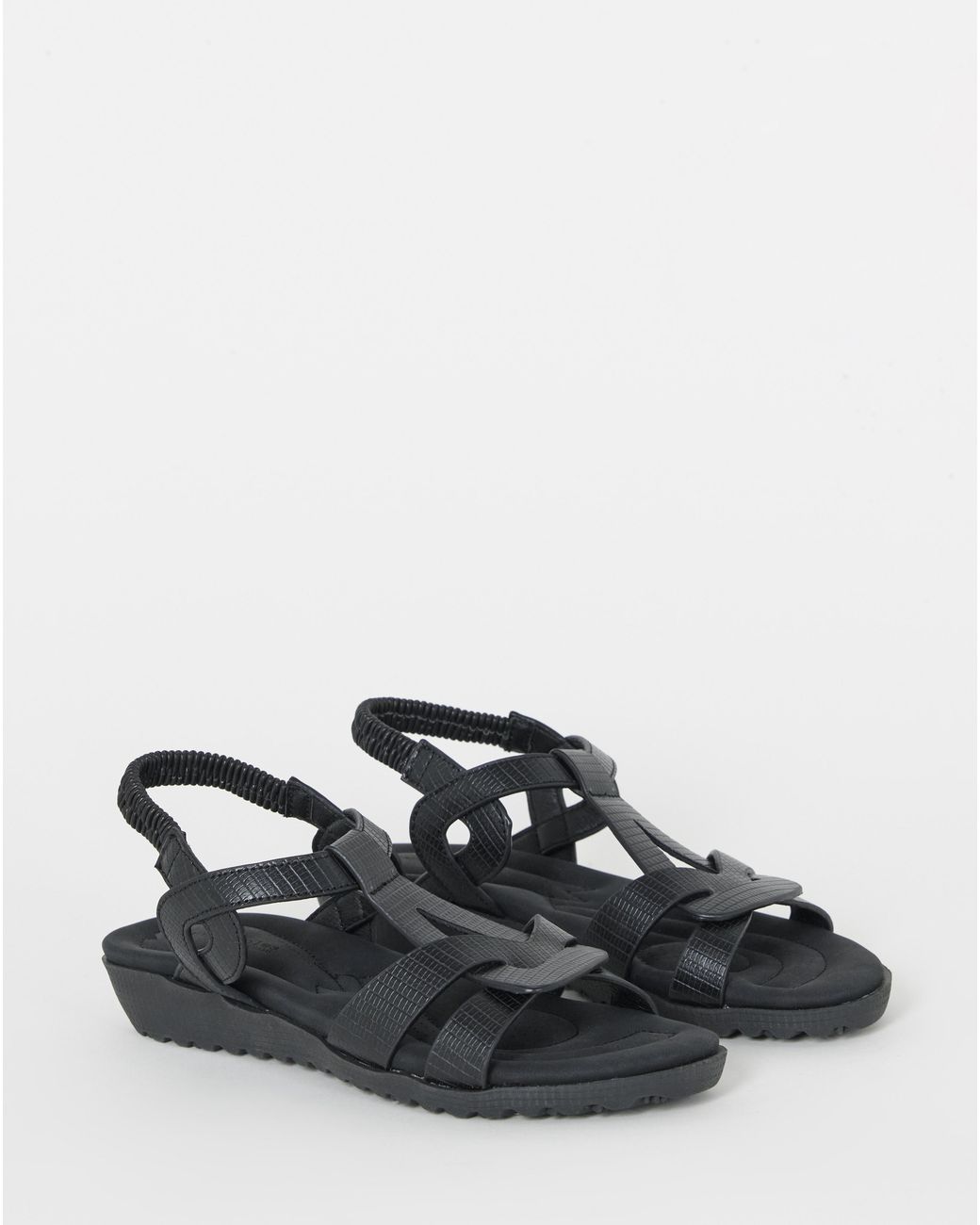 Heavenly Soles White Twist Detail Comfort Sandal Wide
