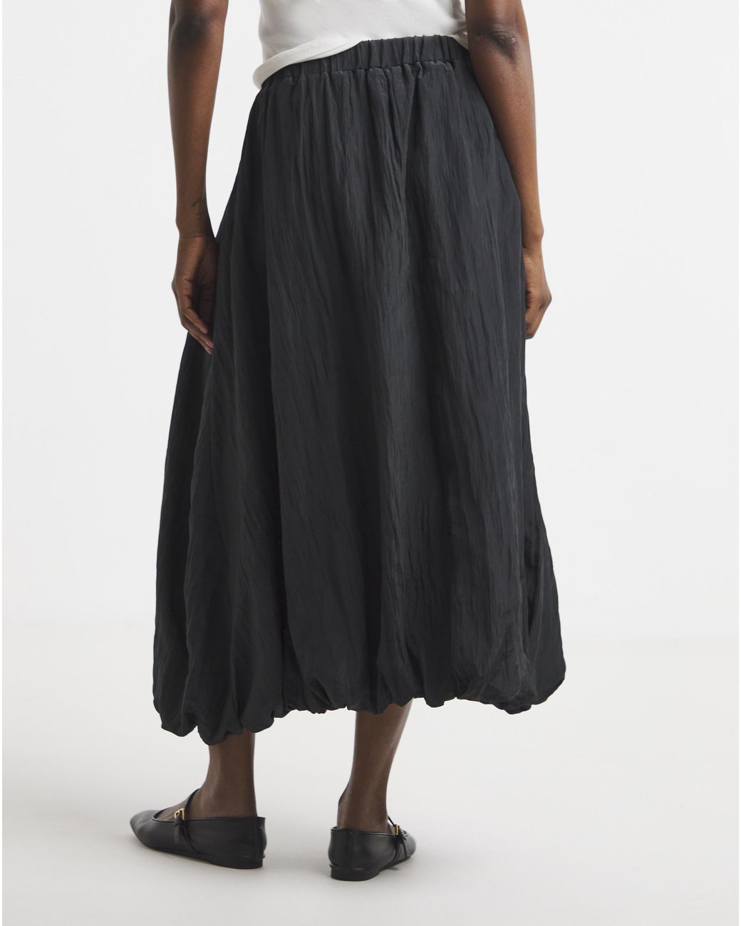 Simply Be White Bubble Hem Midaxi Skirt