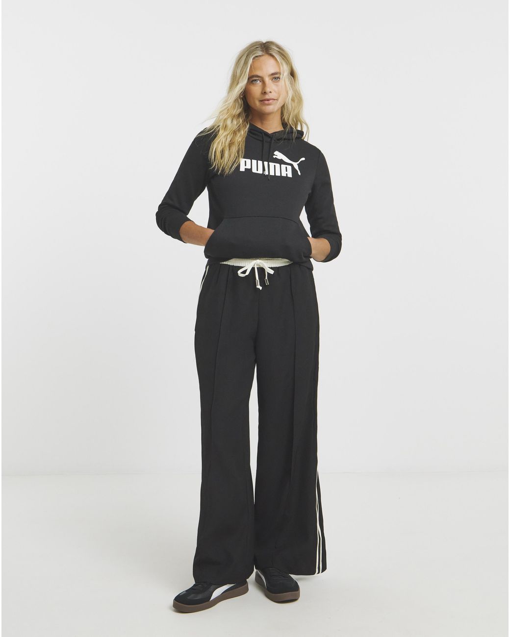 PUMA Black Essentials Logo Hoodie