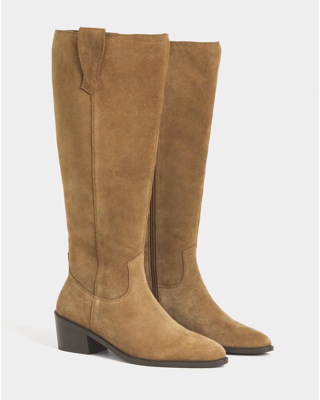 JD Williams Purple Suede Knee Western Boot Wide