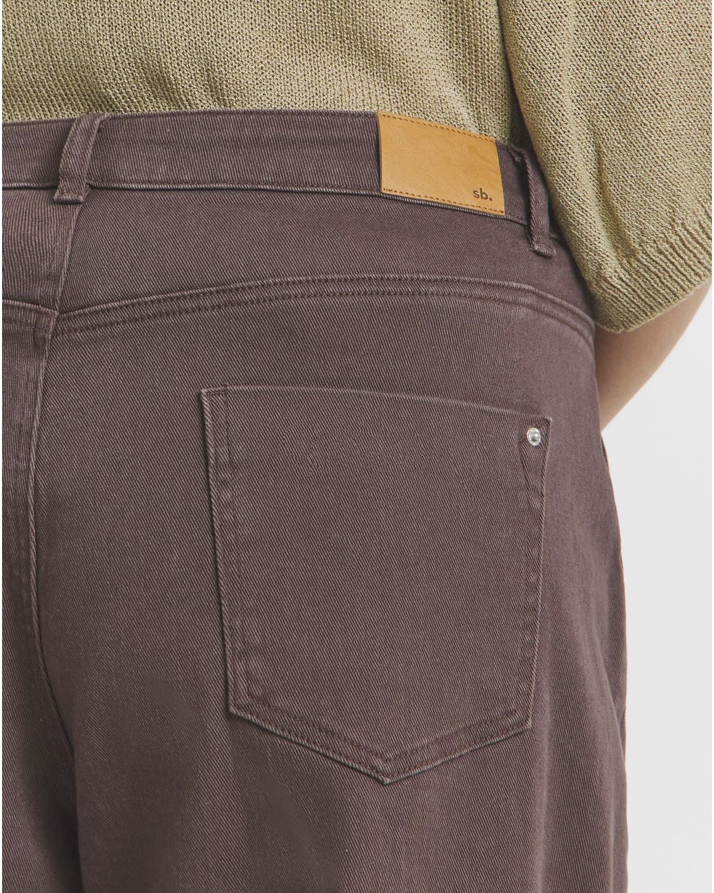 Simply Be Brown Sbe Milk Pleat Wide Jeans