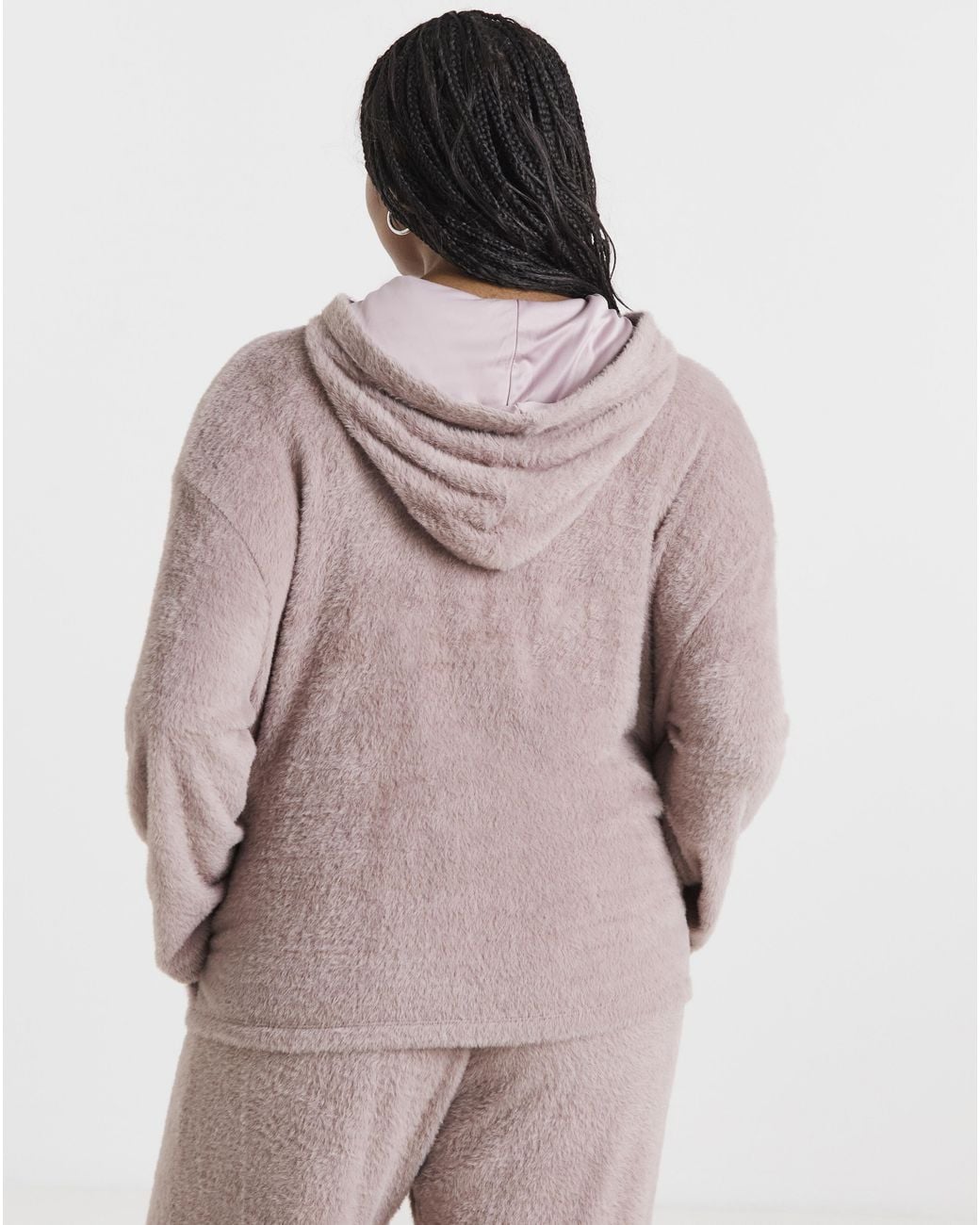 Simply Be Multicolor Fluffy Hooded Zip Through