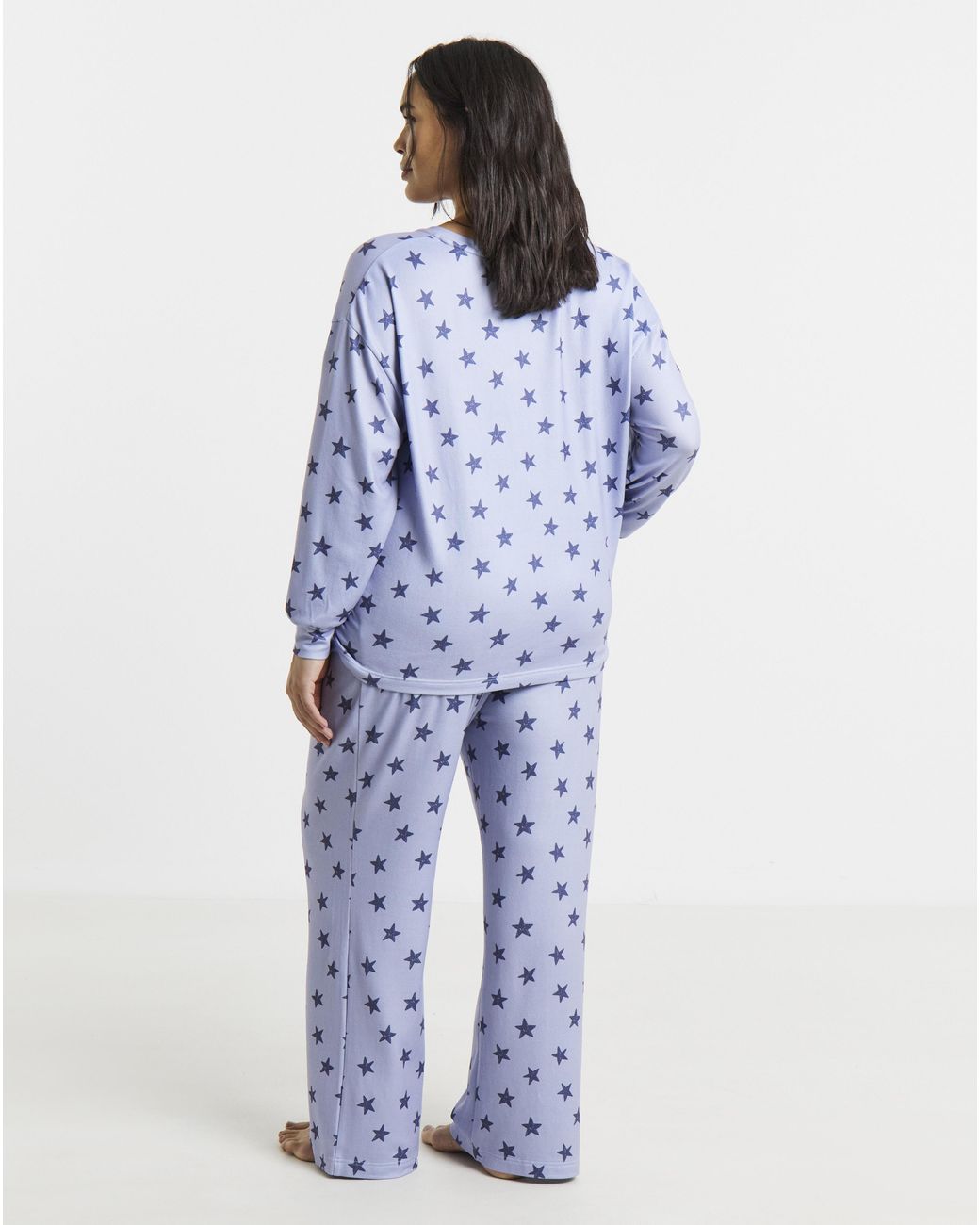 Pretty Secrets Blue Star Soft Knit Lounge Set
