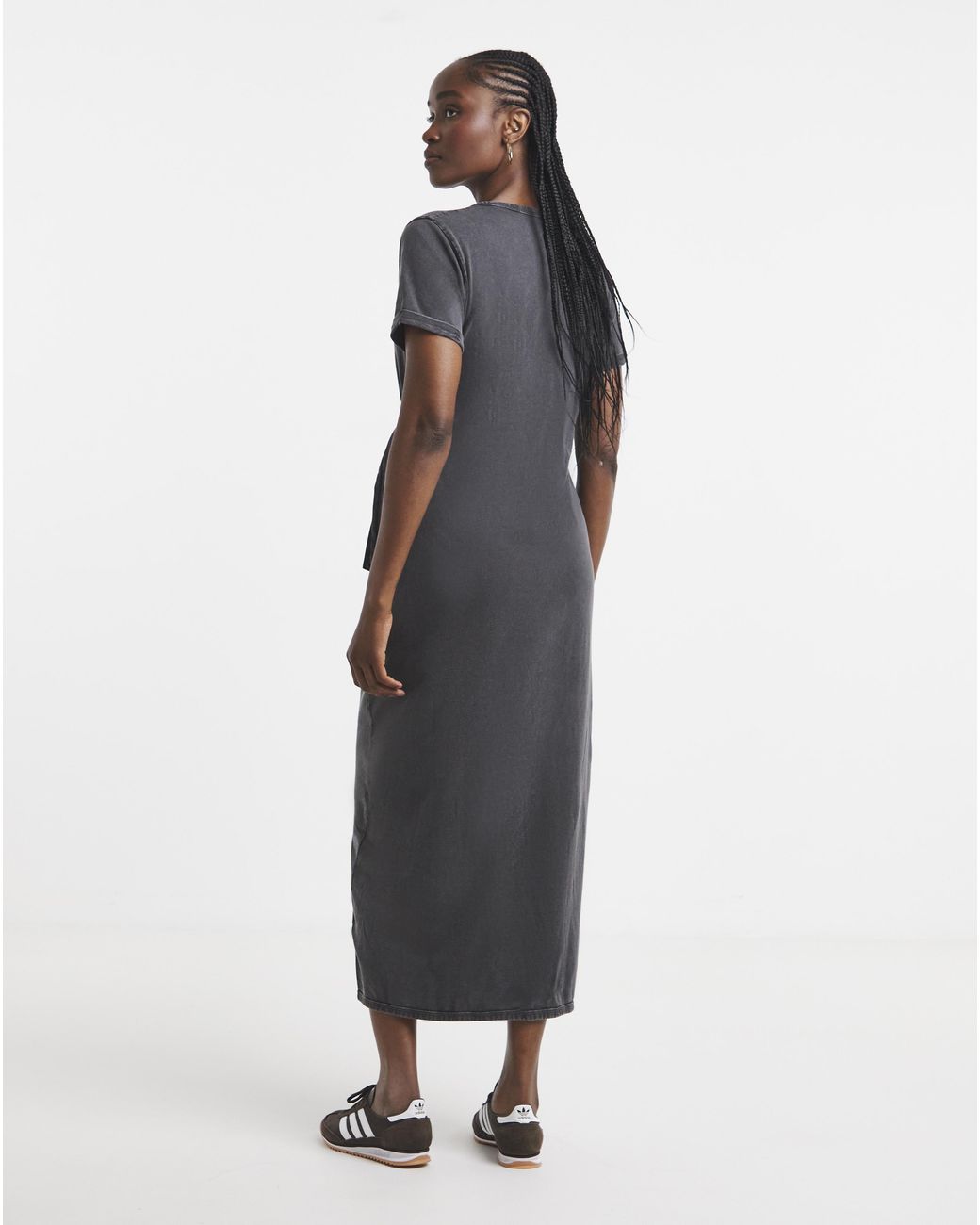Simply Be Blue Cotton Jersey Wrap Midi Dress