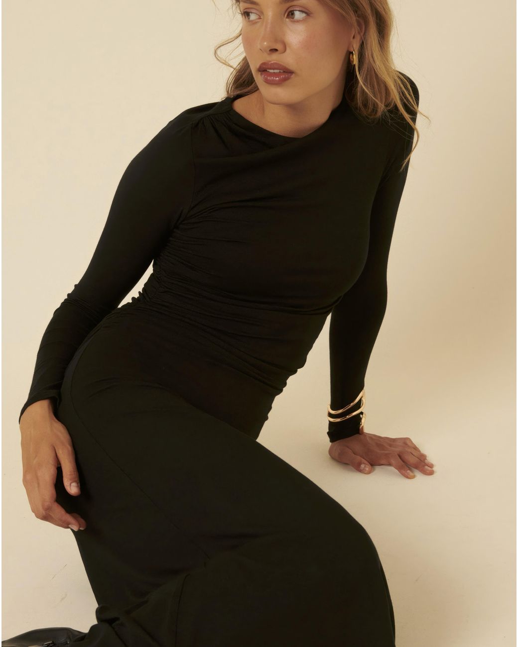 Nobody's Child Natural Laurella Midi Dress