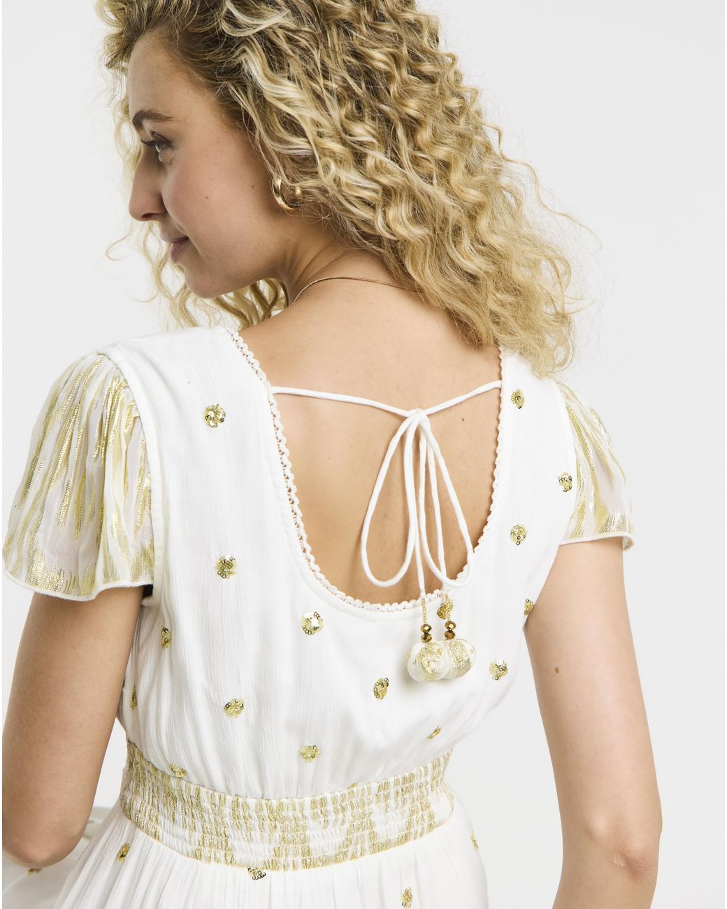 Joe Browns White Ibiza Nights Sequin Dress