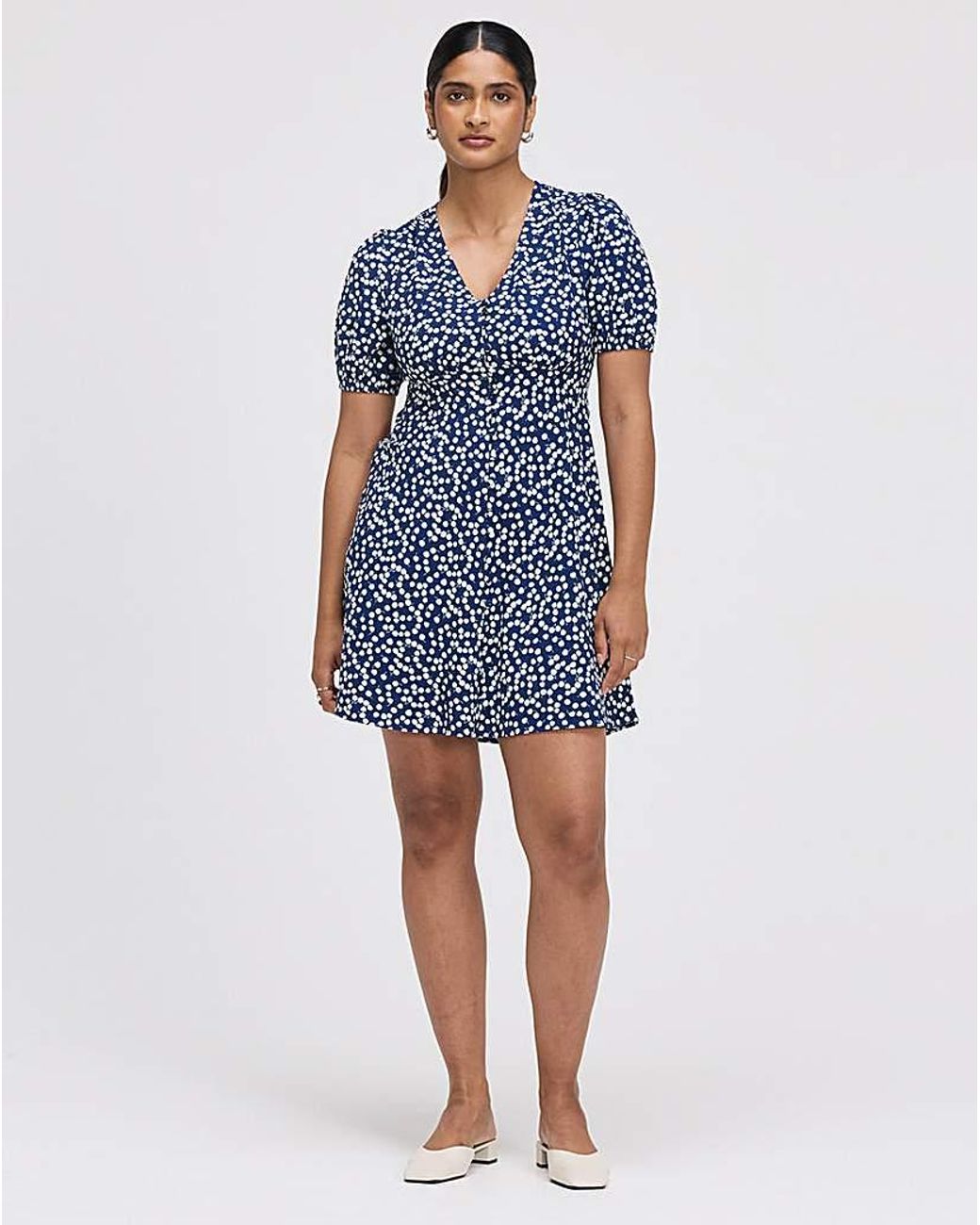 Finery London Blue Ensley Dress