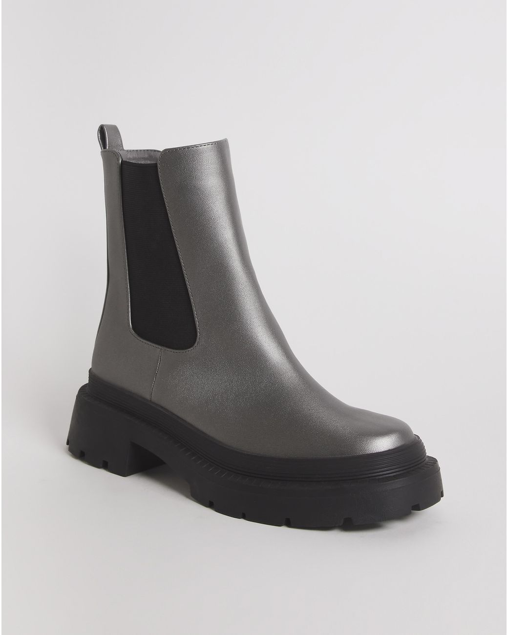 Simply Be Black Chunky Chelsea Ankle Boots Ex Wide