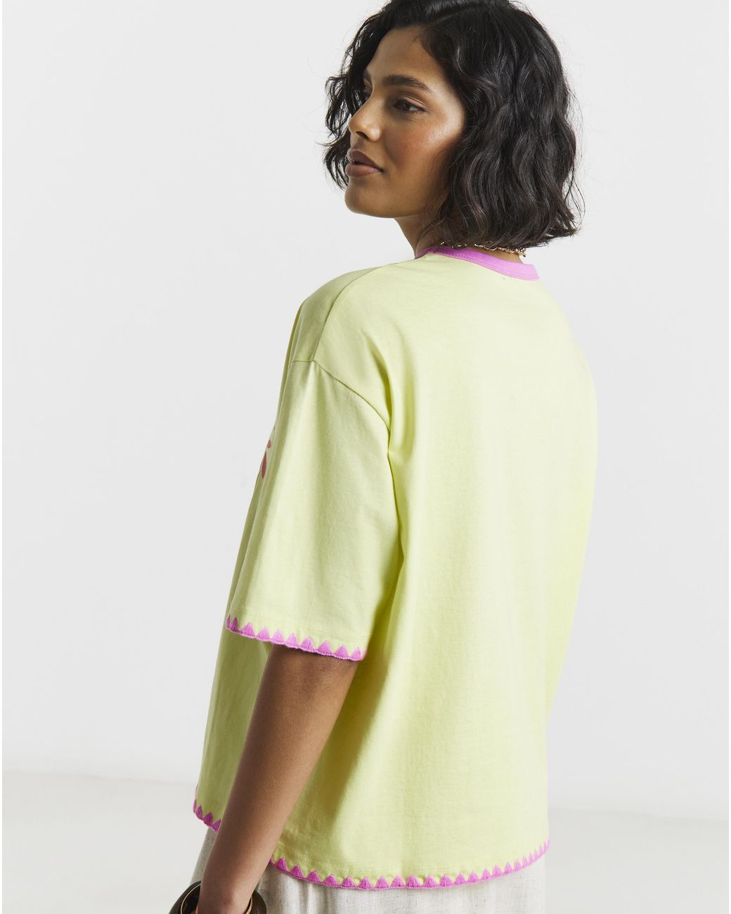 Simply Be Green Pina Colada Graphic Oversized T-Shirt