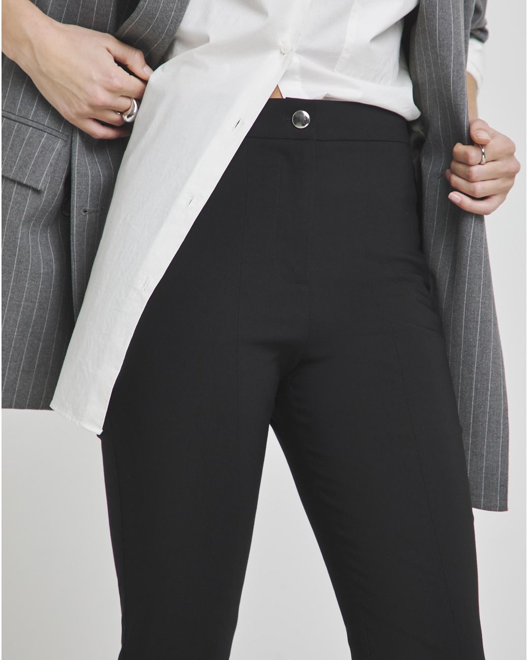 Simply Be Black Bengaline Skinny Super Stretch Trousers