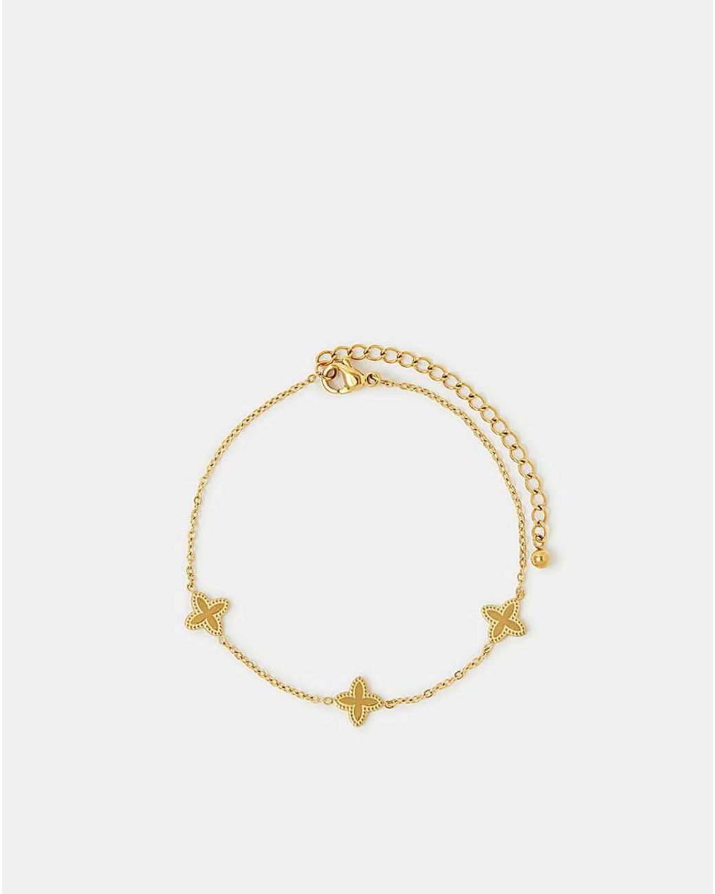 Accessorize Metallic St Clover Bracelet