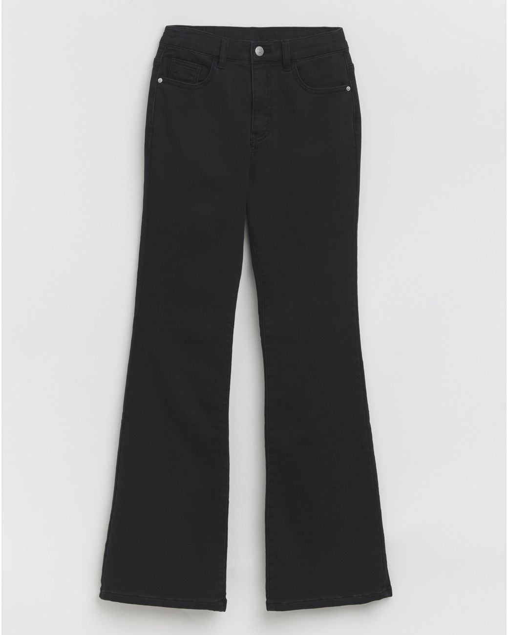 Simply Be Blue Fleece Lined Cosy Flare Leg Jean