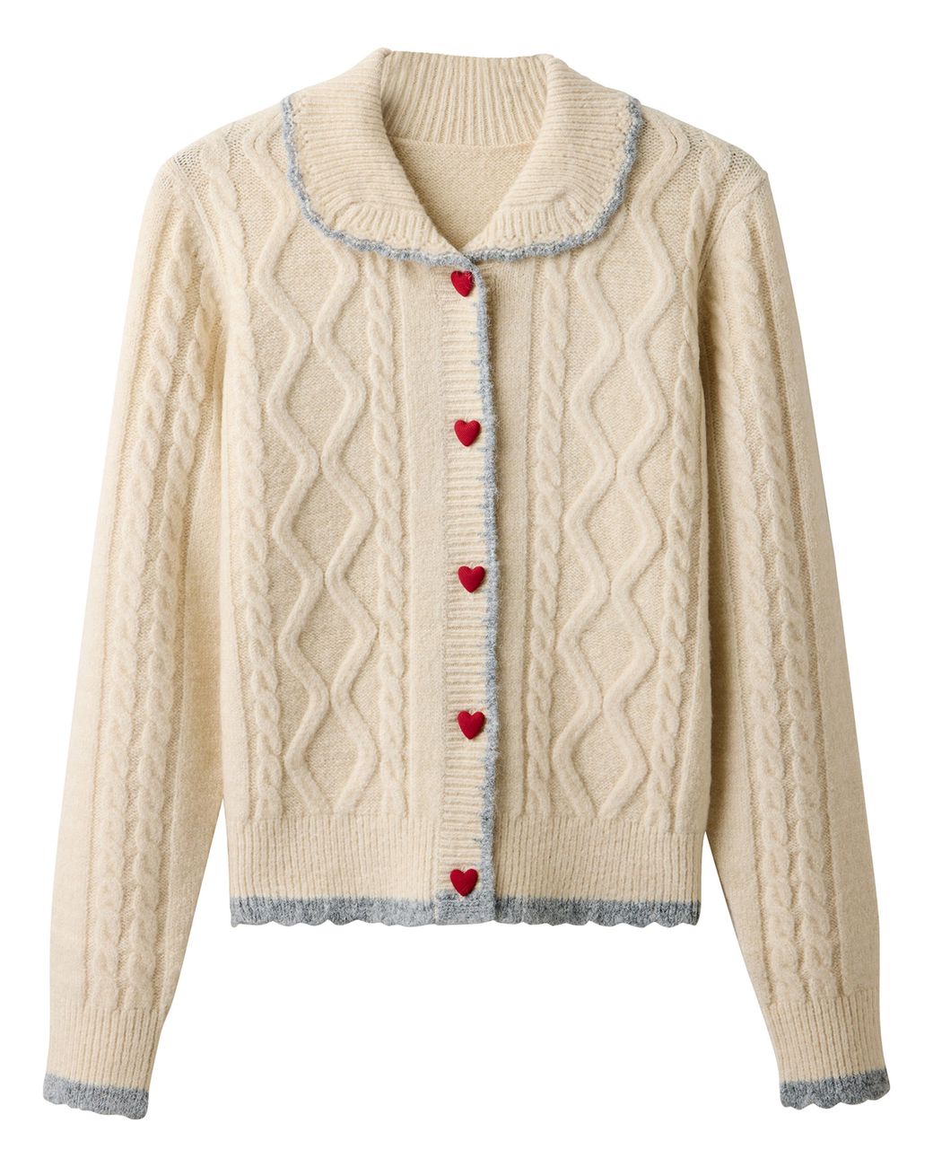 Joe Browns Natural Tiah Cable Knit Cardigan