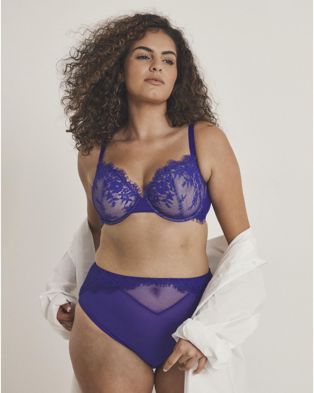 Pretty Secrets Purple Lace Full Briefs