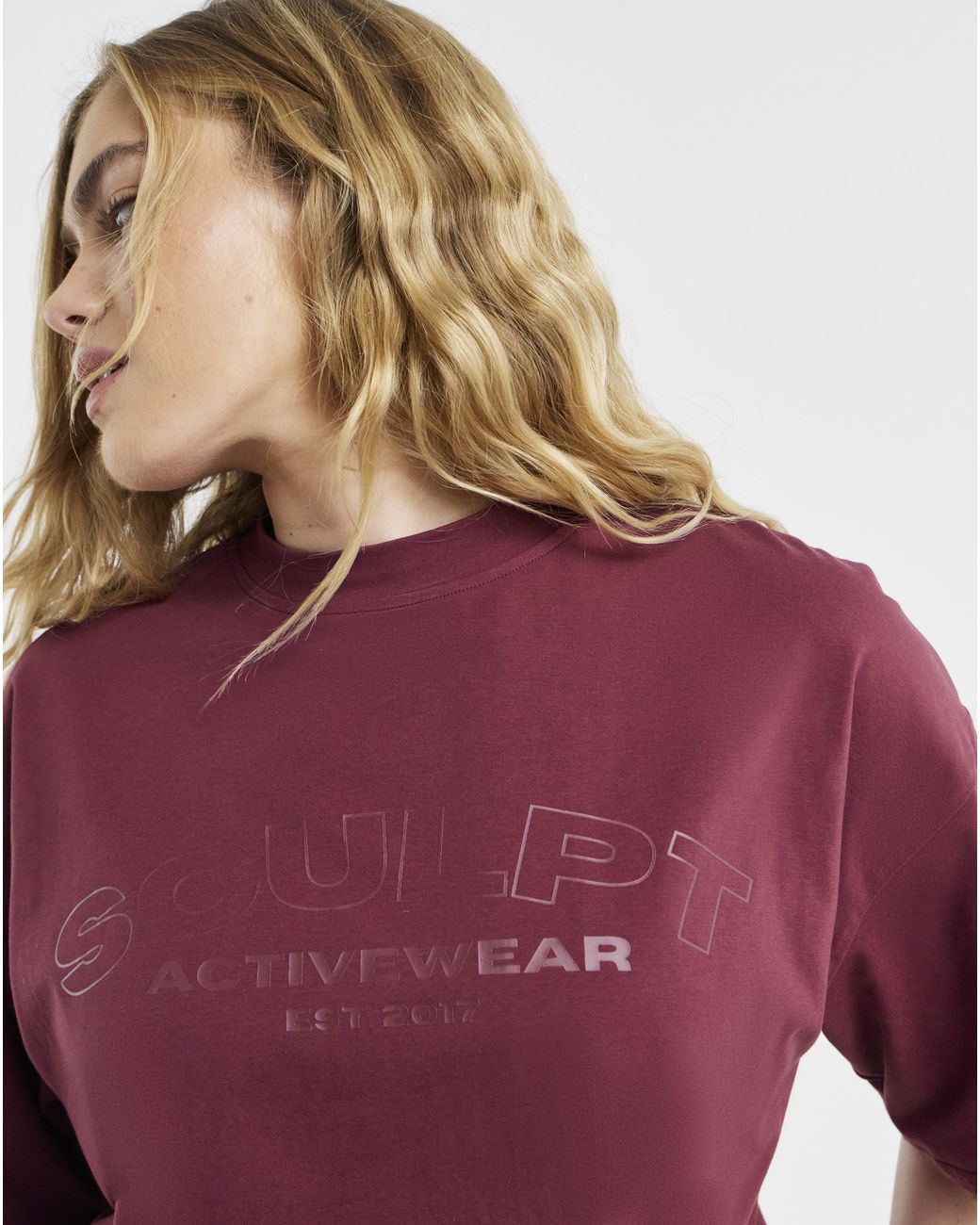 Sculpt Activewear Red Oversized T-Shirt