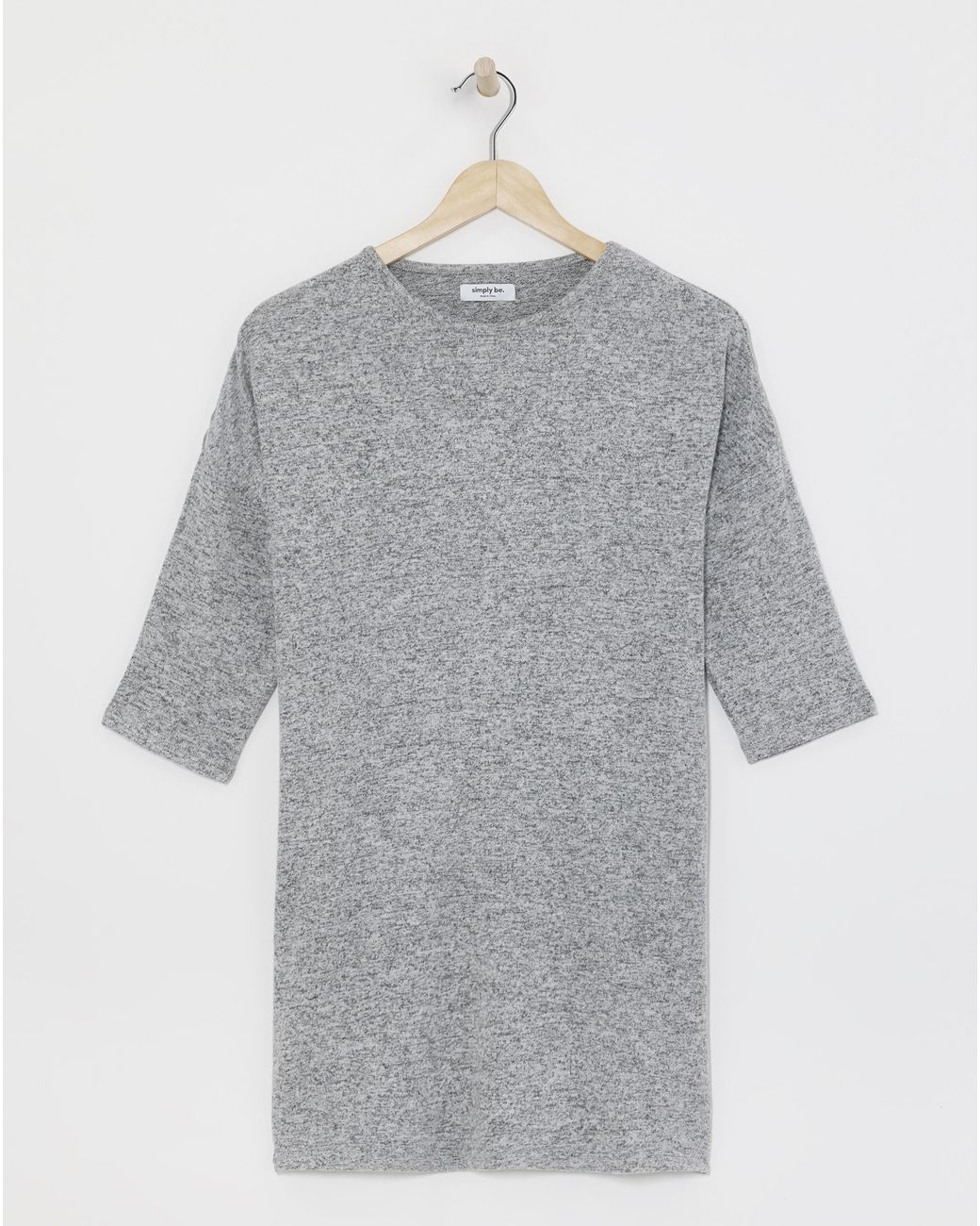 Simply Be Gray Soft Touch Side Pocket Tunic