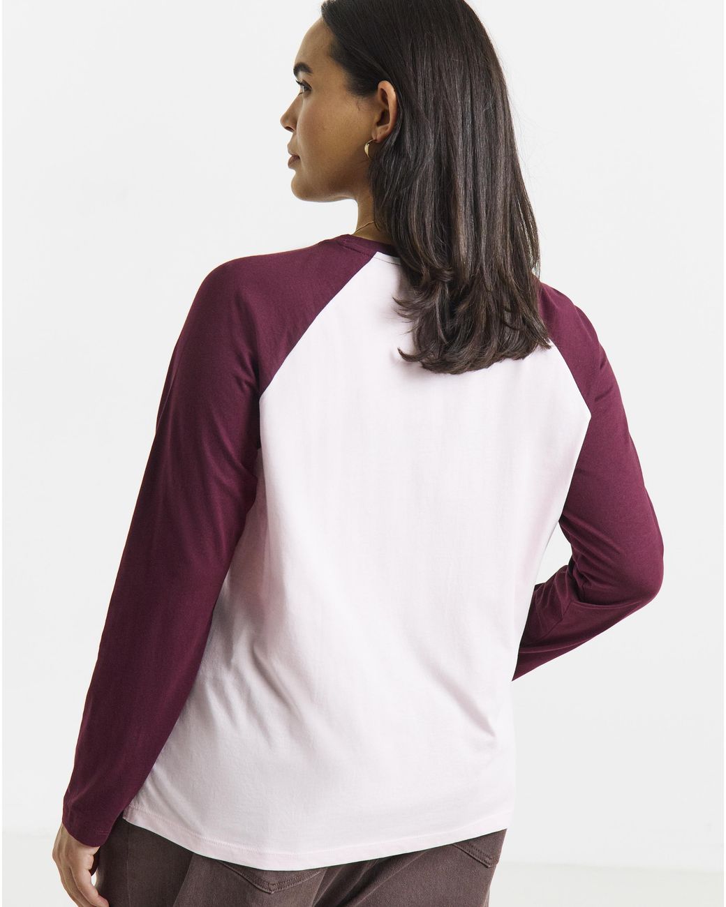 Simply Be Purple Raglan Ls T-Shirt